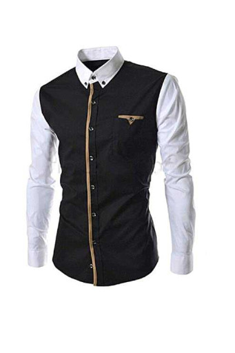 Men's Slim Fit Shirt ( Black )